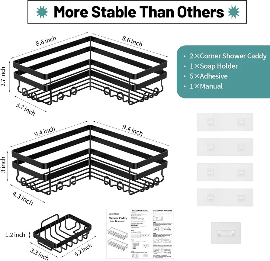 Miniatura 3 de ORGANIZADOR DE DUCHA REPISA BAÑO X 3